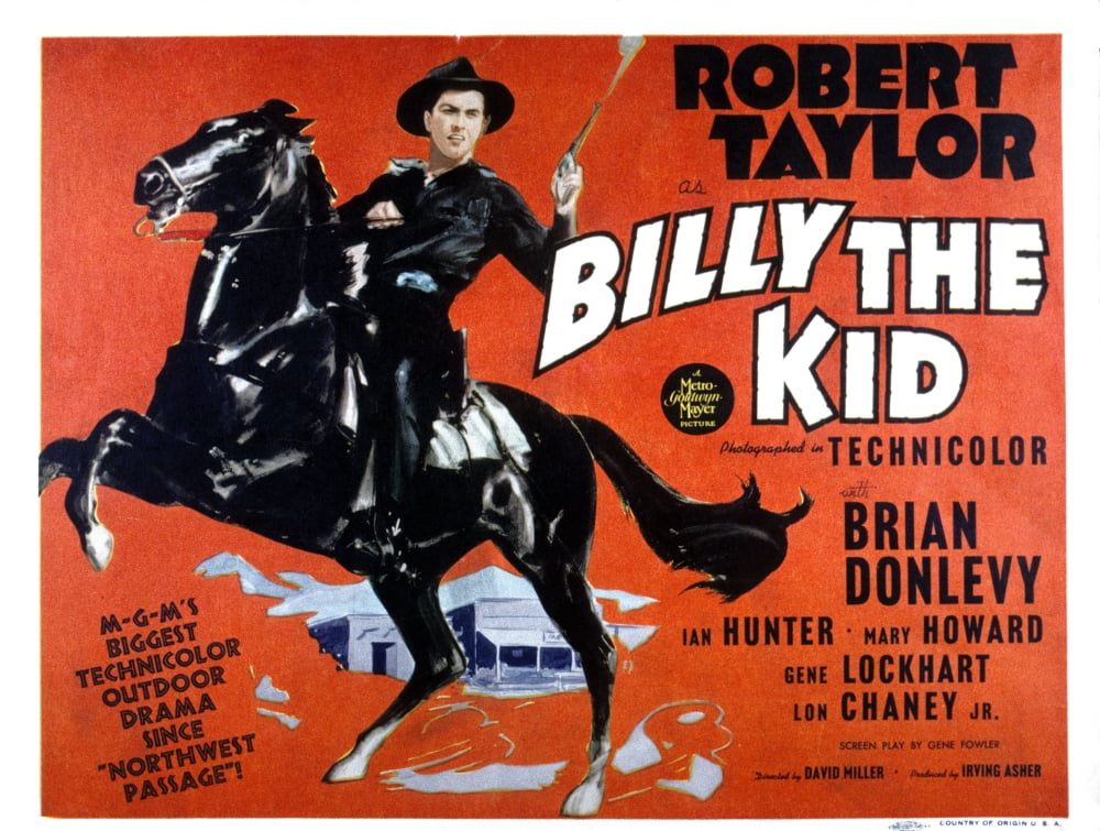 Billy The Kid 1941 Movie Masterprint Poster Print featuring Robert Taylor