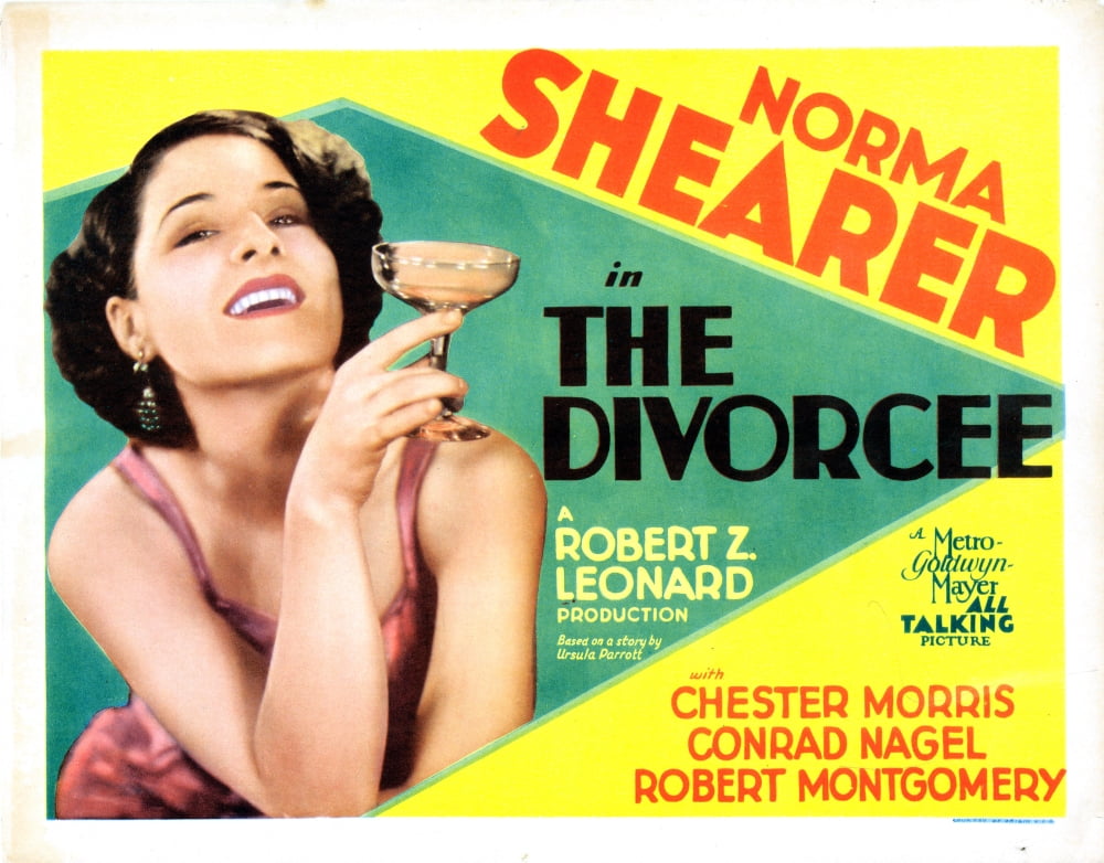 The Divorcee movie masterprint poster featuring Norma Shearer from 1930.