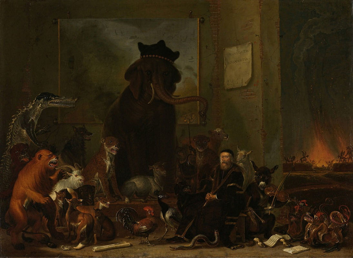 Satire on the Trial of Johan van Oldenbarneveldt Poster Print by Cornelis Saftleven