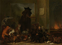 Satire on the Trial of Johan van Oldenbarneveldt Poster Print by Cornelis Saftleven