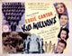 Kid Millions movie lobby card art print featuring Ann Sothern, Eddie Cantor, and Ethel Merman.