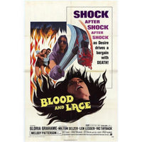 Blood and Lace Movie Poster Print showcasing the classic horror film in vibrant colors.