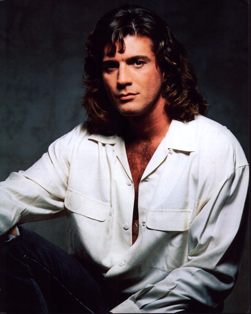 Joe Lando in tan open shirt and jeans photo print