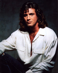 Joe Lando in tan open shirt and jeans photo print