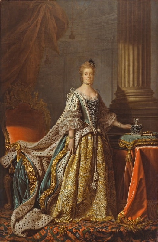 Queen Charlotte (1762-1766) Art Print by Allan Ramsay, historical portrait