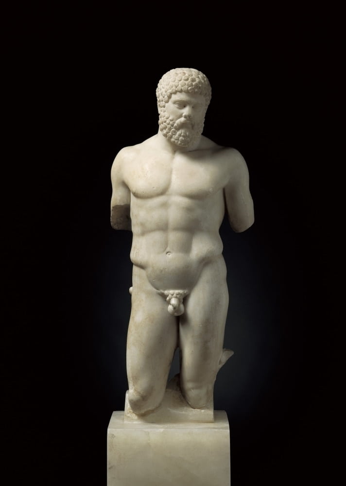 Hercules 5th Century BC Roman Copy Sculpture Poster Print