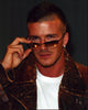 David Beckham photo print in brown jacket and sunglasses.