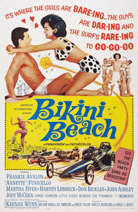 Bikini Beach Movie Masterprint Poster featuring Frankie Avalon and Annette Funicello, 1964.