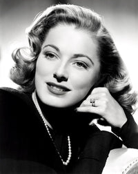Eleanor Parker 1946 photo print showcasing her emerald-cut diamond engagement ring.