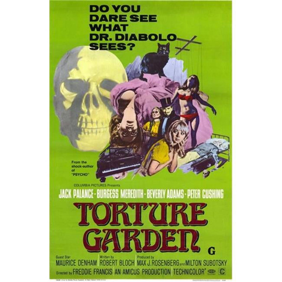 Torture Garden Movie Poster 11x17 vibrant print