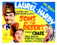 Sons Of The Desert movie poster featuring Stan Laurel and Oliver Hardy from 1933.
