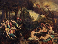 Apollo and Artemis Slaying the Niobids Poster Print by J. Charbonnier