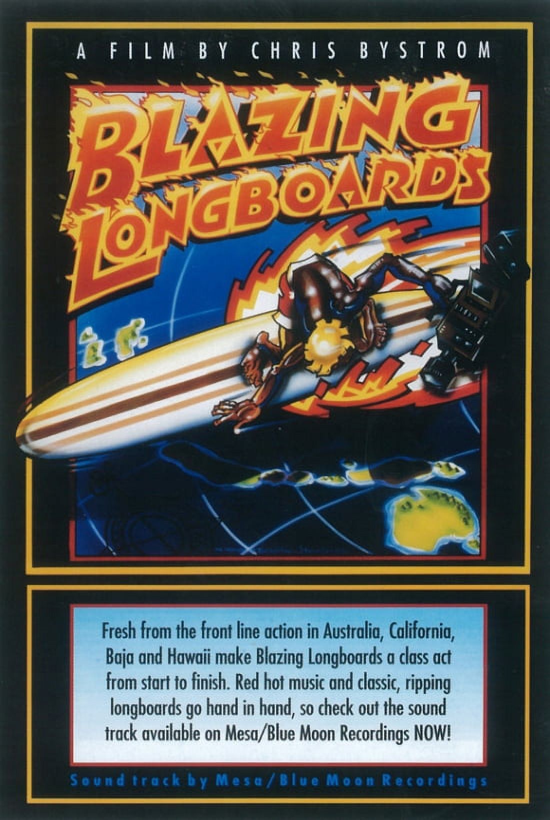Blazing Longboards Movie Poster 11x17 print showcasing thrilling longboarding action.