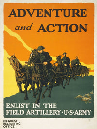 U.S. Army Field Artillery Recruitment Poster Print (1919) by Harry S. Mueller