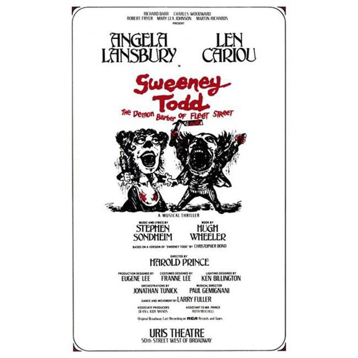 Sweeney Todd Broadway Movie Poster 11x17 print