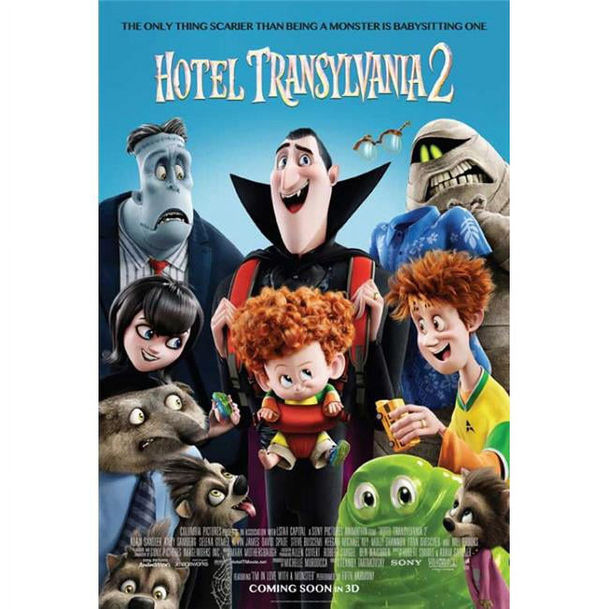 Hotel Transylvania 2 Movie Poster featuring cartoon characters.