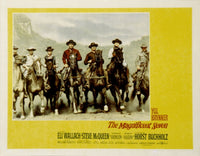The Magnificent Seven movie poster print featuring Steve McQueen and cast.