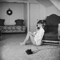 Audrey Hepburn Telephone Photo Print - Classic Hollywood Art