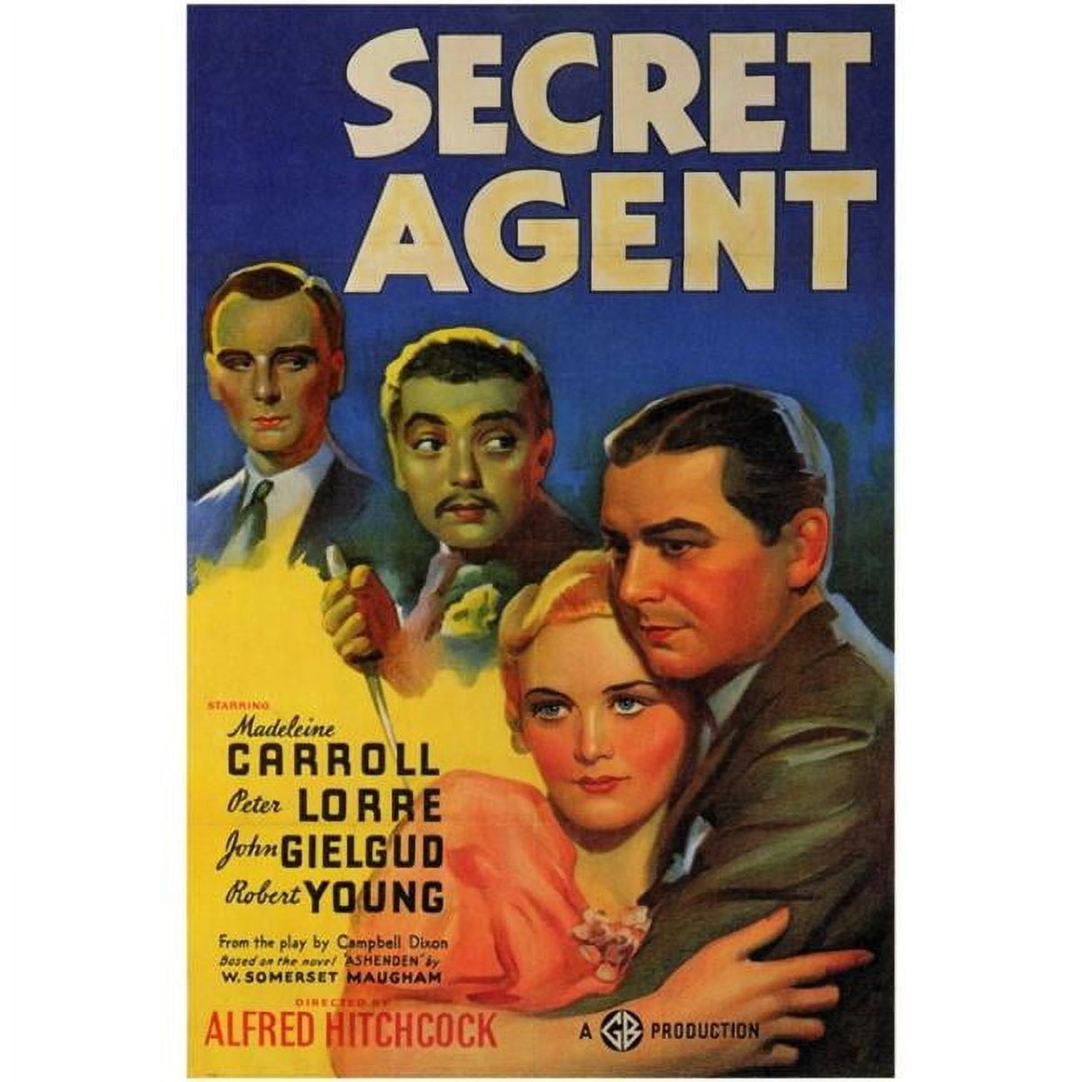 The Secret Agent Movie Poster 11x17 print showcasing intrigue and adventure.