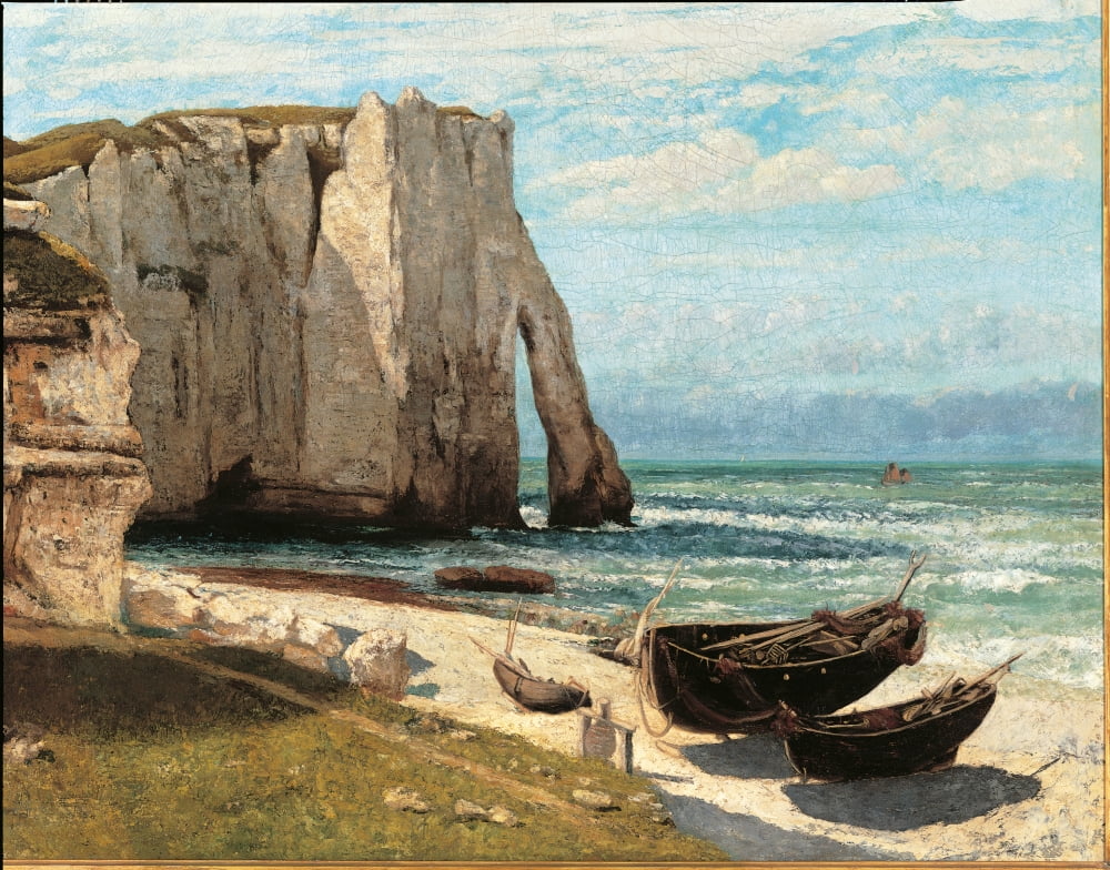 The Cliff at Etretat After The Storm poster print showcasing dramatic cliffs