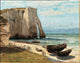 The Cliff at Etretat After The Storm poster print showcasing dramatic cliffs