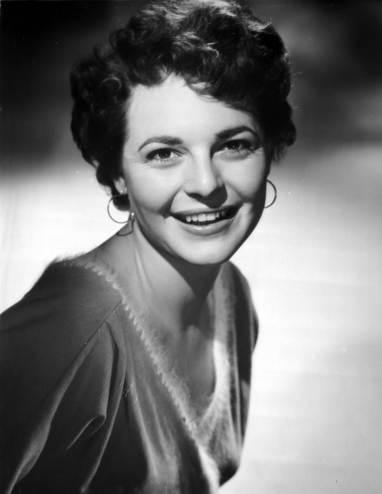 Close-up portrait of Anne Bancroft in black and white photo print