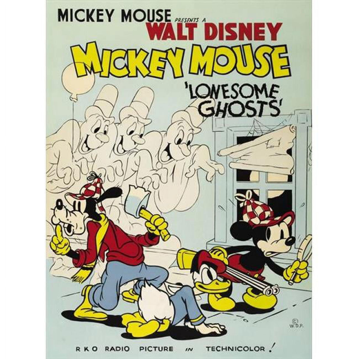 Lonesome Ghosts Movie Poster Print showcasing whimsical animation