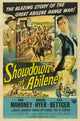 Showdown at Abilene movie poster print 11x17, classic Western film art.
