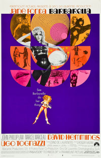 Barbarella Movie Poster Masterprint featuring Jane Fonda from the 1968 film.