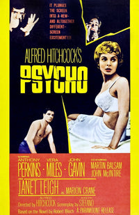 Psycho Movie Masterprint Poster featuring Anthony Perkins and cast