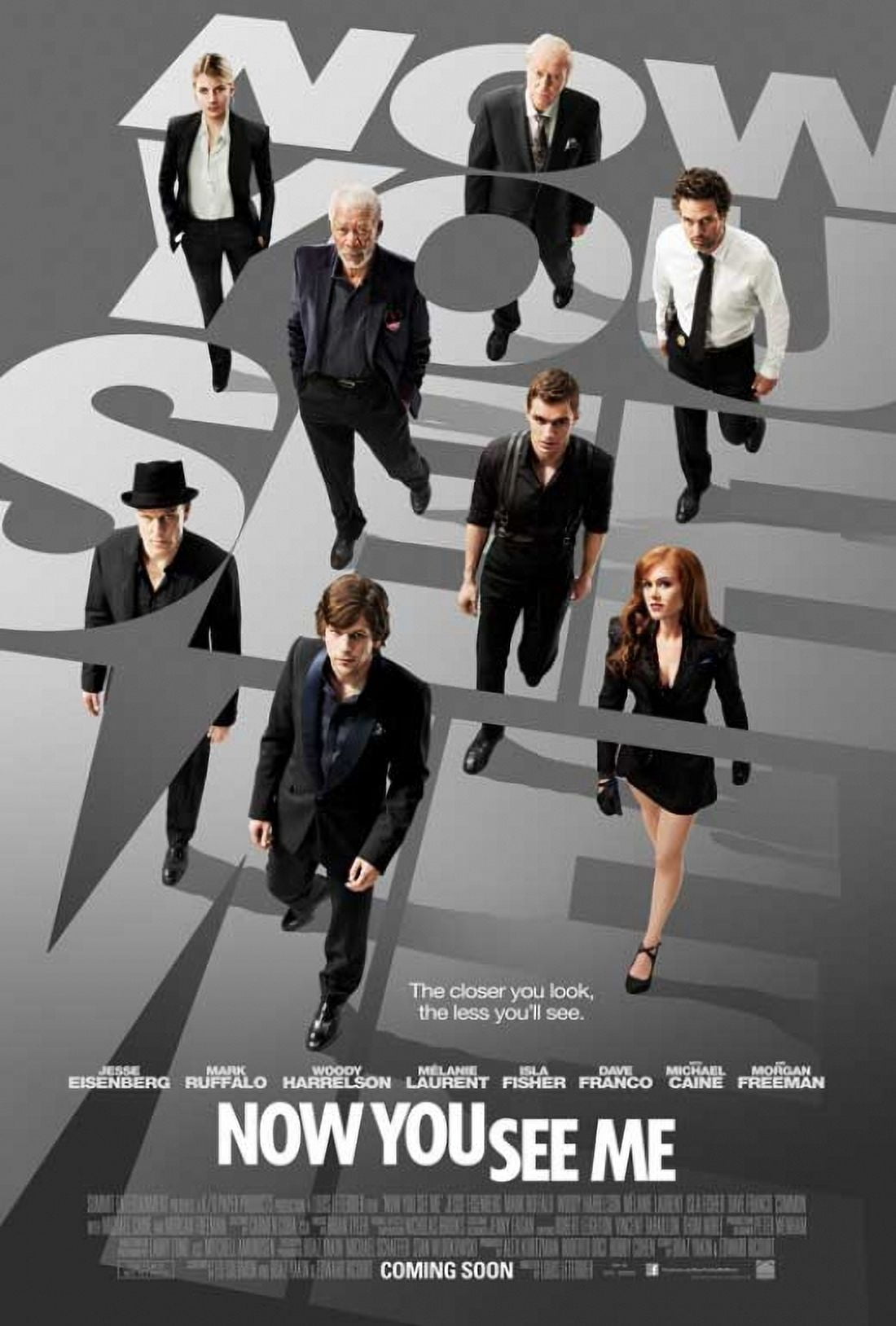 Now You See Me Movie Poster 11x17 print showcasing magic and suspense