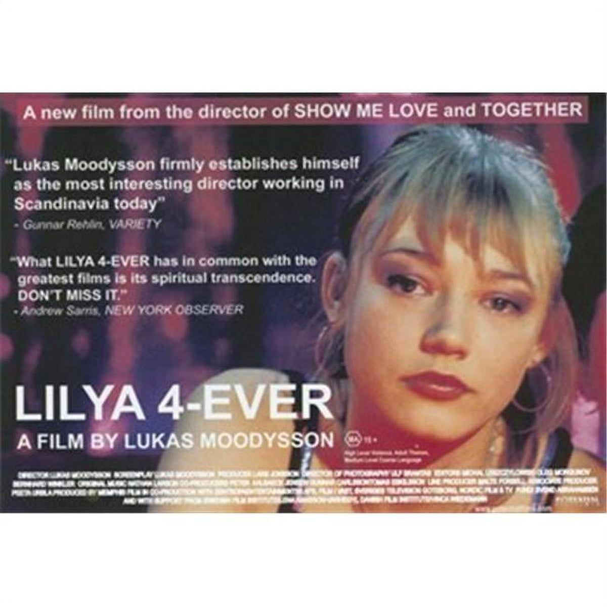 Lilja 4-ever movie poster print, 17x11 inches, featuring striking visuals.