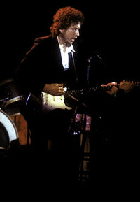 Bob Dylan performing on stage photo print