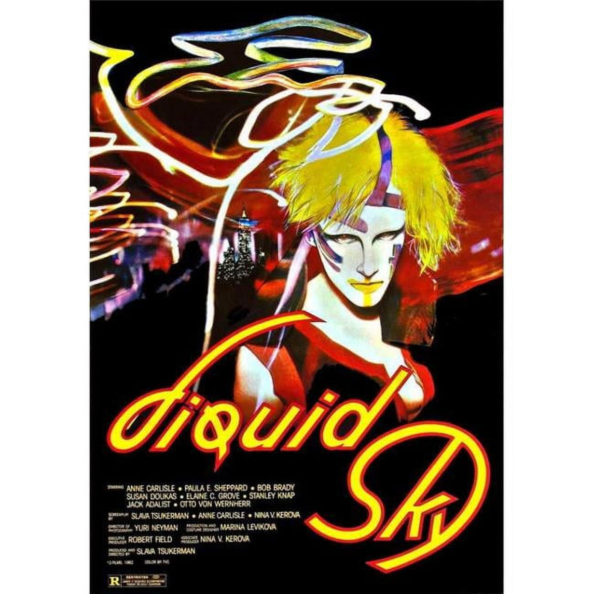 Liquid Sky Movie Poster Print in 27 x 40 inches featuring vibrant colors.