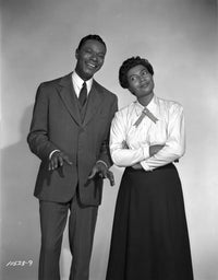 Classic Pearl Bailey couple photo print showcasing romance and elegance.