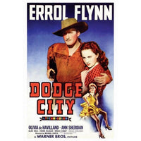 Dodge City Movie Poster Print in vibrant colors, 27x40 inches.
