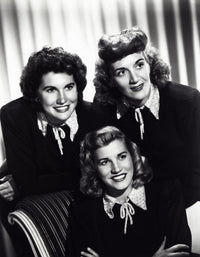 The Andrews Sisters smiling photo print in vintage style.