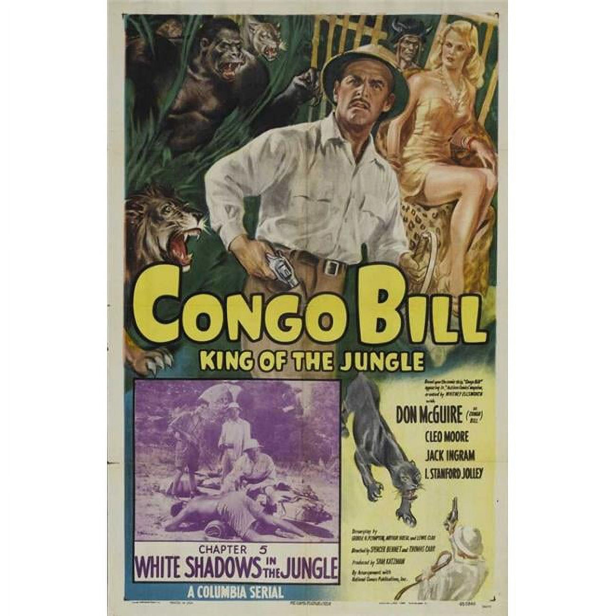 Congo Bill Movie Poster Print 27x40 featuring vibrant artwork.