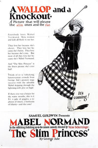 The Slim Princess movie poster featuring Mabel Normand from 1920, available in multiple sizes.