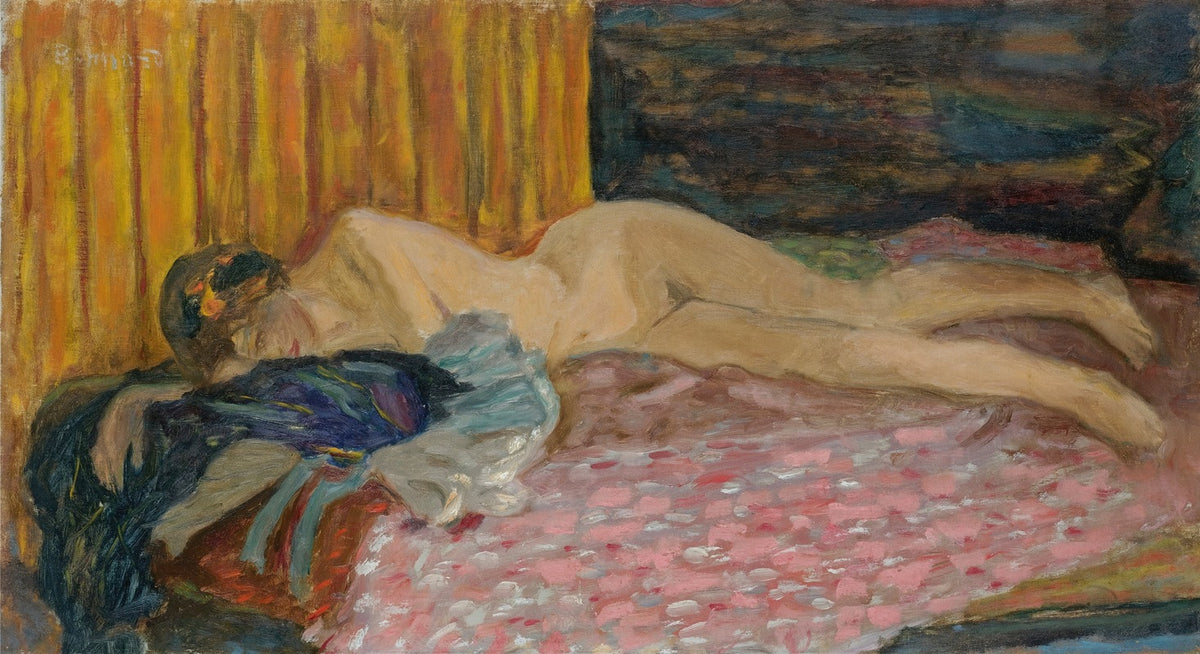 Le Canapé Rose art print by Pierre Bonnard, vibrant colors and intricate details.