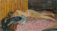 Le Canapé Rose art print by Pierre Bonnard, vibrant colors and intricate details.