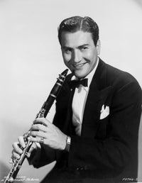 Portrait of Artie Shaw photo print showcasing jazz legend.