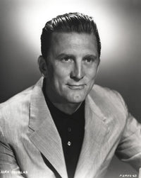 Kirk Douglas in formal outfit black and white portrait photo print.