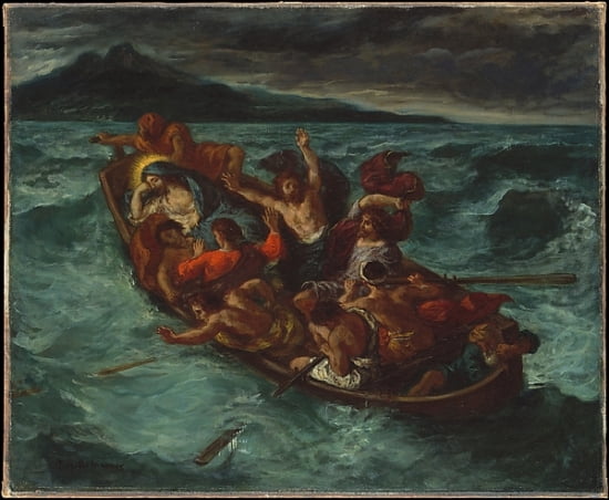 Christ Asleep during the Tempest Poster Print by Eugène Delacroix - 8x10