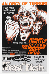 Night of the Bloody Apes 1969 Movie Poster Print 11x17