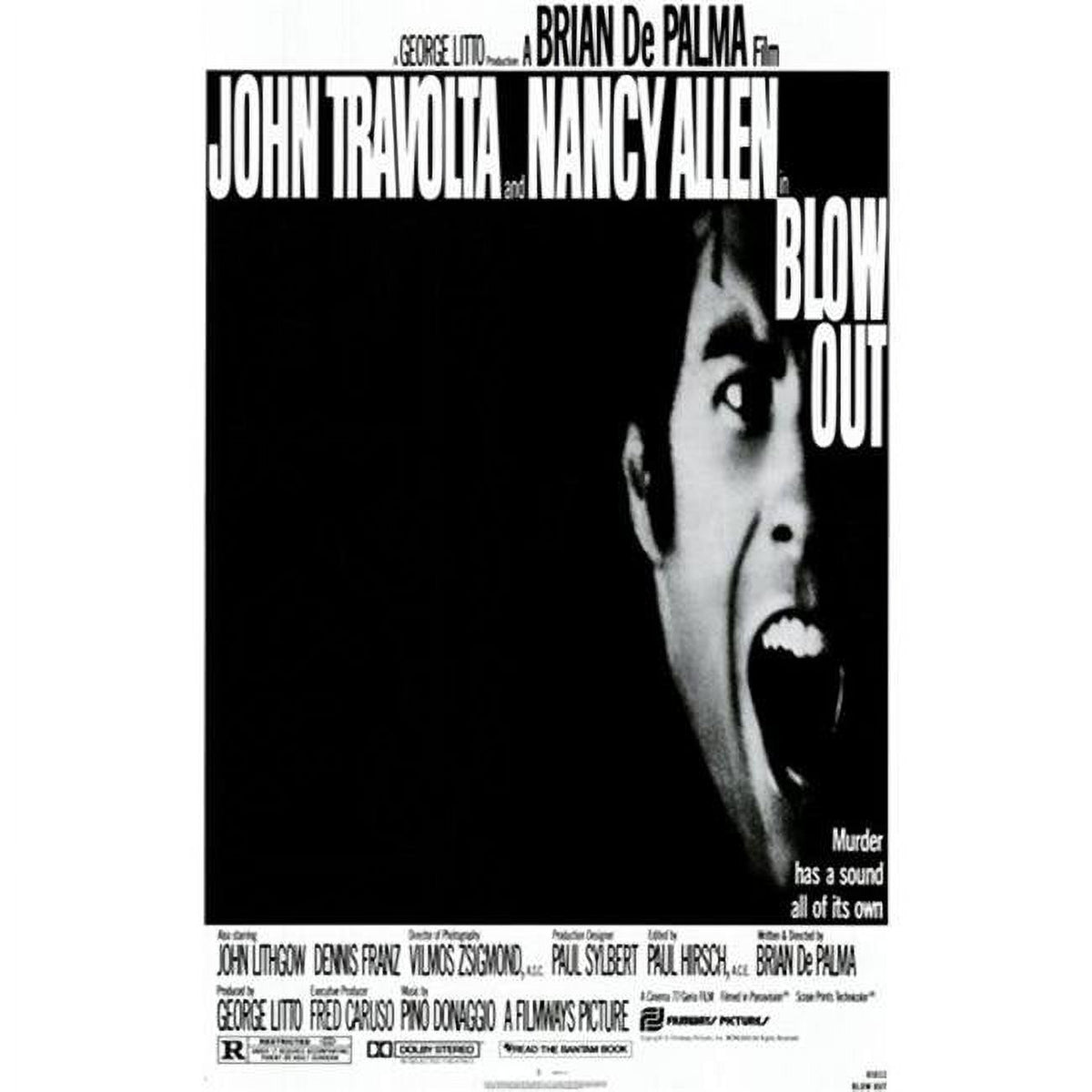 Blow Out Movie Poster 11x17 print showcasing dramatic film imagery.