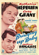 Bringing Up Baby 1938 movie poster featuring Katharine Hepburn and Cary Grant, Masterprint 11x17