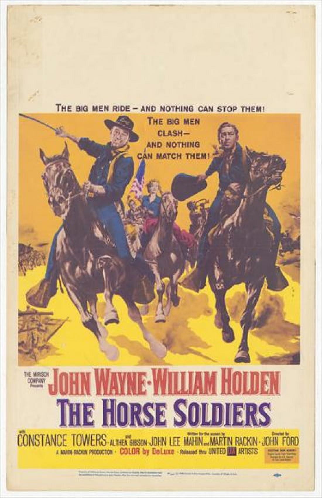The Horse Soldiers movie poster print in 11x17 size.