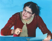 Gilda Radner pointing in granny outfit photo print