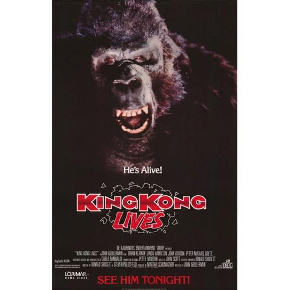 King Kong Lives Movie Poster 11x17 premium print.